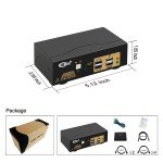CKL Dual Monitor HDMI KVM Switch for 2 PCs