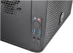 Thermaltake Core V1 SPCC Mini ITX Cube Gaming Computer Case Chassis, Black
