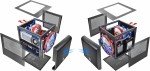 Thermaltake Core V1 SPCC Mini ITX Cube Gaming Computer Case Chassis, Black