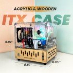Small Gaming PC Case - Clear Acrylic & Wood