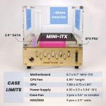 Small Gaming PC Case - Clear Acrylic & Wood