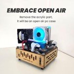 Small Gaming PC Case - Clear Acrylic & Wood