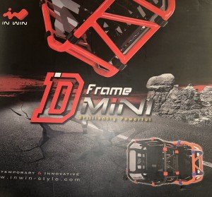 In Win D-Frame Mini-ITX PC Case - Red Black
