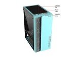 DIYPC Green USB 3.0 Steel Tempered Glass ATX Mid Tower Gaming Computer PC Case