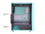 DIYPC Green Tempered Glass ATX Gaming Case