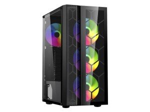 DIYPC Dragon Black Steel / Tempered Glass ATX Mid Tower Computer Case