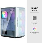 Zalman i3 NEO ATX Mid Tower Gaming PC Case 4 x 120mm Fixed RGB Fans