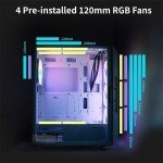 Zalman i3 NEO ATX Mid Tower Gaming PC Case 4 x 120mm Fixed RGB Fans