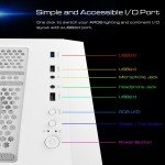 GAMDIAS RGB Gaming PC Case with Tempered Glass