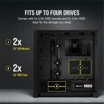 4000D AIRFLOW Tempered Glass Mid-Tower ATX Case - High-Airflow - Cable Manage...