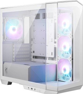 MAG PANO M100R PZ White - Premium Mid-Tower Gaming PC Case - Tempered Glass Side