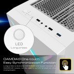 GAMDIAS RGB Gaming PC Case with Tempered Glass