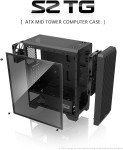 Black Mid-Tower PC Case with Dust Filters