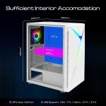 Mid Tower Gaming PC Case with Glass Door