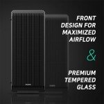 Black Mid-Tower PC Case with Dust Filters