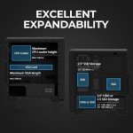 Black Mid-Tower PC Case with Dust Filters