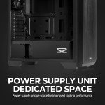 Black Mid-Tower PC Case with Dust Filters