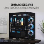 3500X ARGB Mid-Tower PC Case for Reverse Motherboards