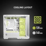 MSI MAG PANO M100R MicroATX White PC Case