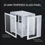 White Mid-Tower ATX Case with Dual Glass Panels