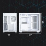 White Mid-Tower ATX Case with Dual Glass Panels