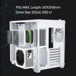 White Mid-Tower ATX Case with Dual Glass Panels