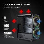 Mid-Tower Gaming Case with Tempered Glass and RGB Fans