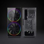 Mid-Tower Gaming Case with Tempered Glass and RGB Fans