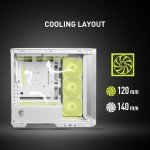 MSI MAG PANO M100R MicroATX White PC Case