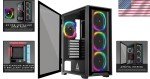 Mid Tower Gaming Case with 4 RGB Fans