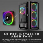 Mid Tower Gaming Case with 4 RGB Fans