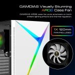 Mid Tower Gaming PC Case with Tempered Glass Door