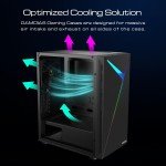 GAMDIAS Mid Tower Gaming PC Case with ARGB