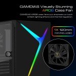 GAMDIAS Mid Tower Gaming PC Case with ARGB