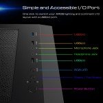 GAMDIAS Mid Tower Gaming PC Case with ARGB