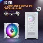 Vetroo AL800 White E-ATX Gaming PC Case