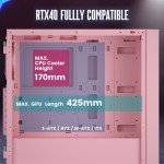 VETROO AL800 Pink Full Tower Case for GPUs