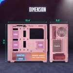 VETROO AL800 Pink Full Tower Case for GPUs