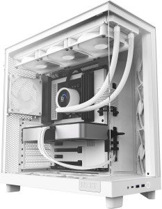 NZXT H6 Flow Gaming PC Case - White
