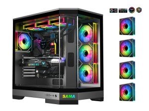 Sama 3021 Black Tempered Glass ATX Gaming Tower