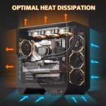 ATX Gaming PC Case with Dual-Chamber Design