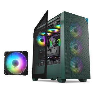 AL800 Full Tower PC Computer Case Customization ARGB & PWM Fans w/Door Openin...
