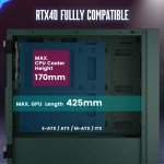 Vetroo AL800 Green MESH Full Tower Gaming Case