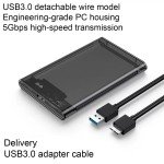 Clear 2.5" External Hard Drive Enclosure, USB 3.0