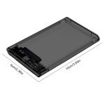 Clear 2.5" External Hard Drive Enclosure, USB 3.0