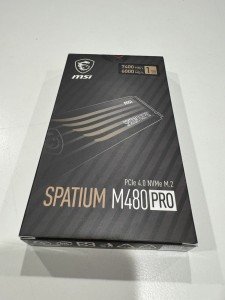 MSI Gaming SPATIUM M480 PRO PCIe 4.0 NVMe M.2 1TB Internal SSD (PCIe Gen4, NVMe 1.4, M.2 2280, Read 7400 MB/S, Write 6000 MB/S, 1TB)