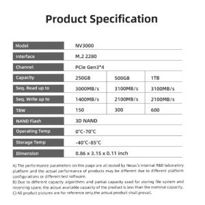 Netac High-Speed NVMe M.2 SSDs, 500GB to 4TB
