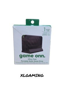 Game Onn Ultra-Fast Portable 1TB Solid-State Drive Xbox One X/S & Series X/S