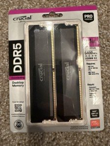 Crucial Pro DDR5 64GB RAM Kit (2x32GB) 6400Mhz CL40