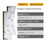Netac 32GB DDR4 3200MHz RAM Kit (2x16GB)